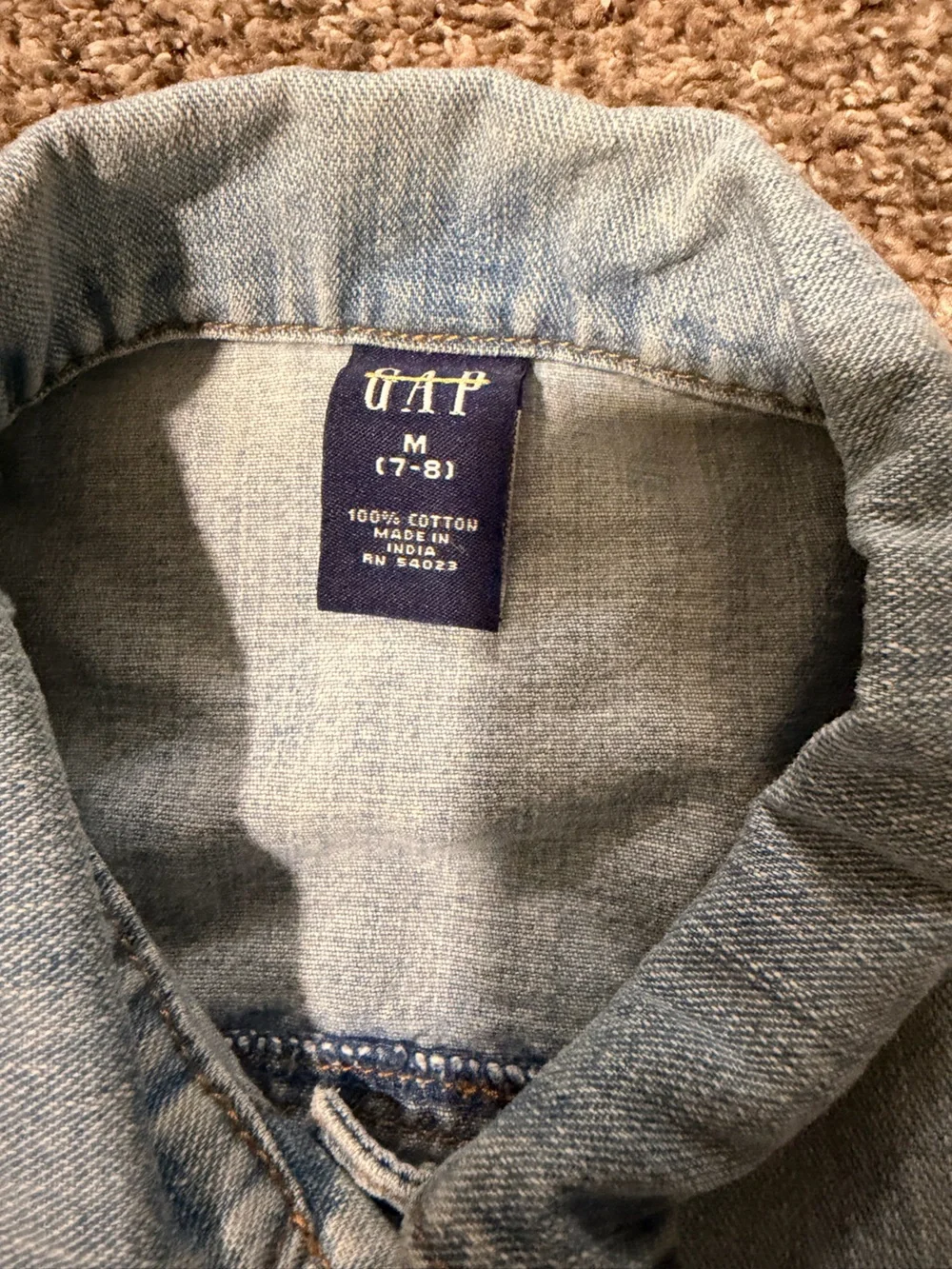 Girls Light Wash GAP Denim Jacket - Classic Blue